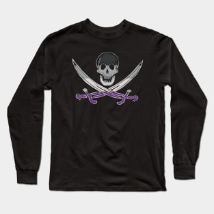 Asexual Pirate Pride (darkMode) Long Sleeve T-Shirt